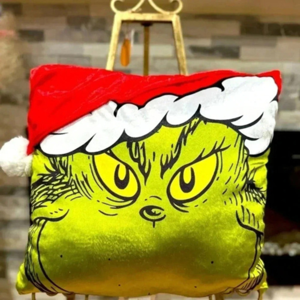 Grinch Christmas Throw Pillow